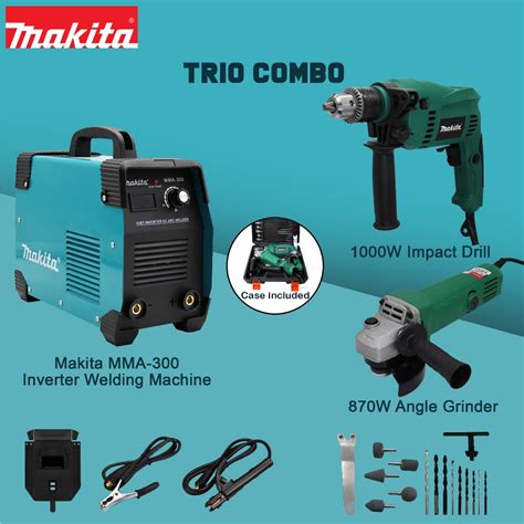 TRIO SET Makita MMA 300 Welding Machine 2in1 Makita HP1600 Drill