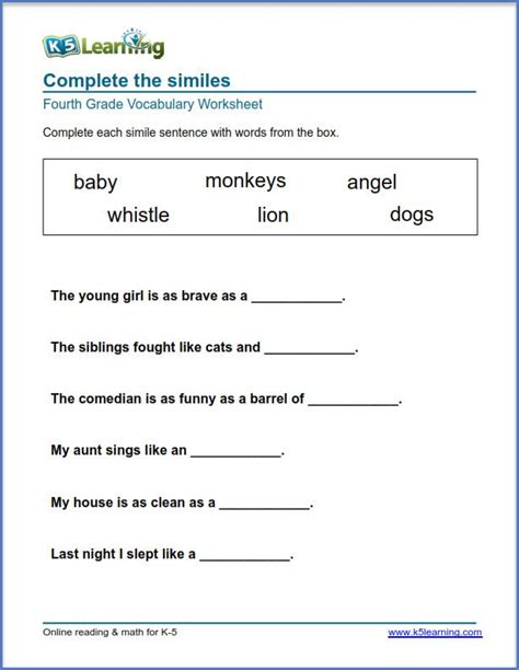 Grade Worksheets English