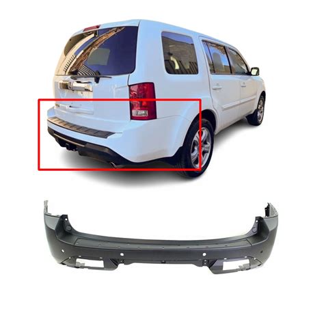 Rear Bumper Cover For Honda Pilot W Park Holes Primed