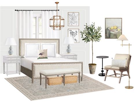 Master Bedroom Space Planning and Mood Board - Hydrangea Treehouse