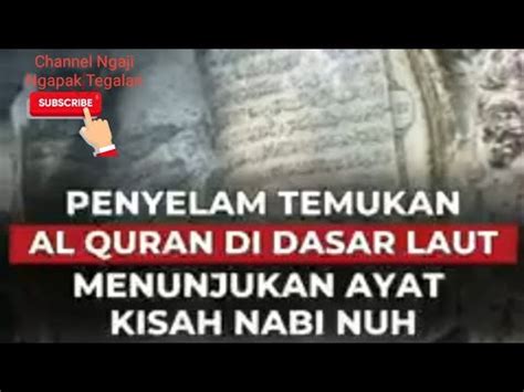 Kisah Penyelam Temukan Al Qur An Di Dasar Laut Youtube