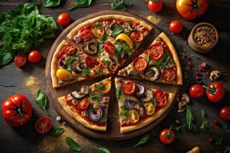 Premium AI Image | Image of a delicious vegan pizza