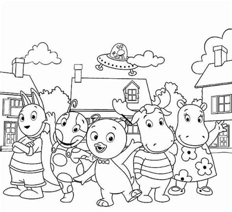 The Backyardigans Characters Coloring Page Tasha Take A Picture In The Backyardigans Coloring