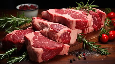 Premium Photo Raw Rib Eye Beef Steak Ai Generated Image