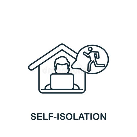 Self Isolation Icon Line Simple Quarantine Icon For Templates Web