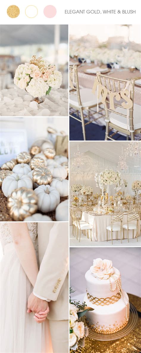 Shades of Metallic and White Wedding Color Ideas and Wedding Invitation Trends ...