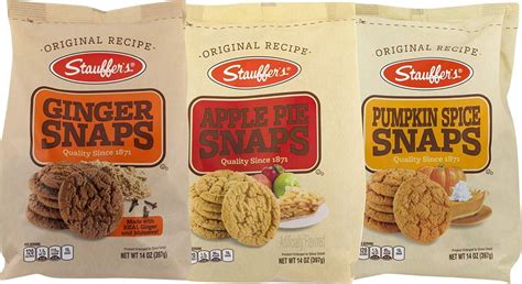 Stauffer's Snap Cookie Combo Apple Pie Snaps, Ginger Snaps, Pumpkin ...