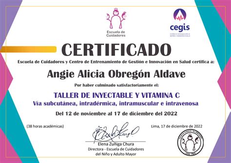 Escuela De Cuidadores CERTIFICADOS POR CURSO