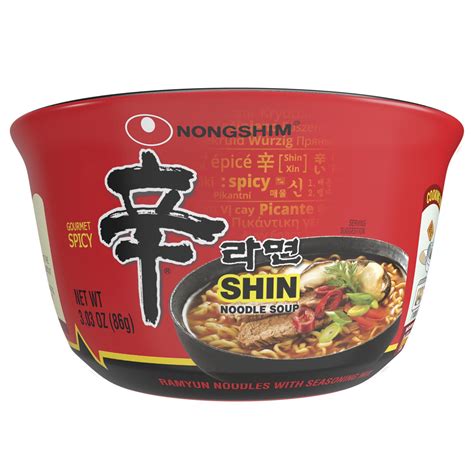 Nongshim Shin Ramyun Spicy Beef Ramen Noodle Soup Bowl 303oz X 12