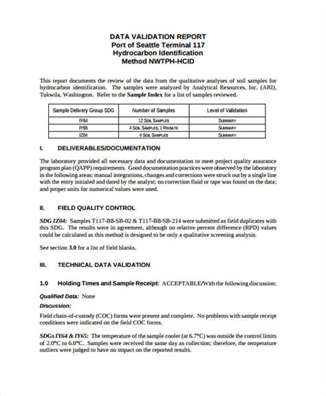 10 Validation Report Templates Free Sample Example Format Download