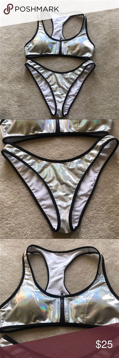 2 25 Reflective Bikini Bikinis High Neck Bikinis Things To Sell