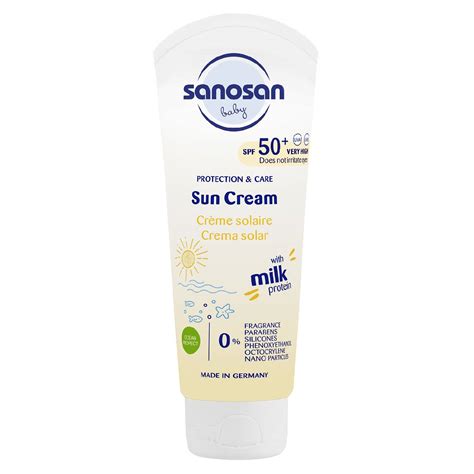 Купить Детский солнцезащитный крем SPF50+ 0+, 75 мл Sanosan Защита от ...