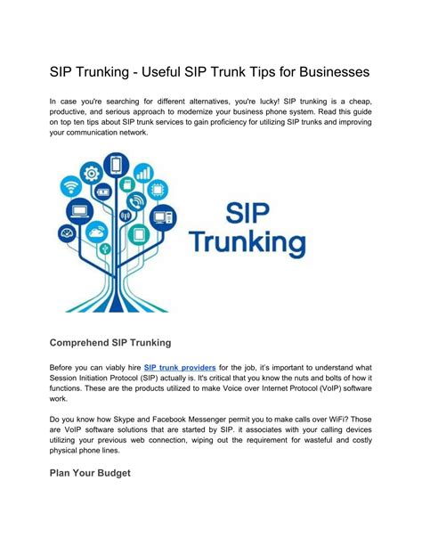 Ppt Useful Sip Trunk Tips For Businesses Powerpoint Presentation