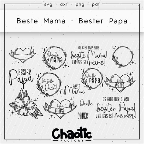 Plotterdatei Beste Mama Bester Papa