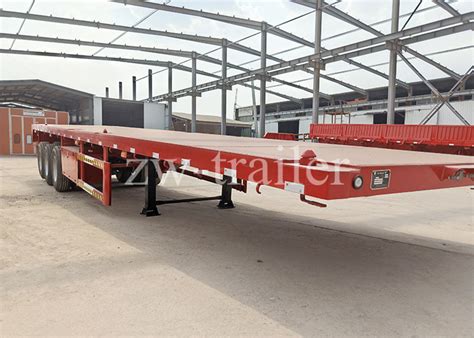 Sales High Quality Shipping Container Flatbed Trailer Dimensions Factory