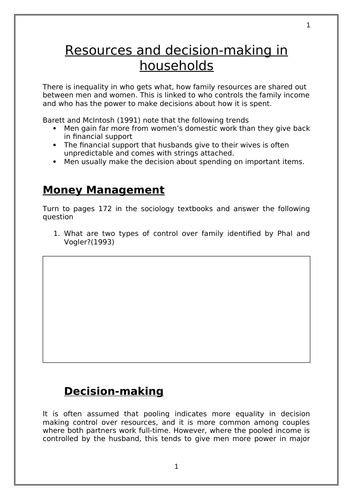 Bundle Aqa A Level Families And Households Lessons Teaching Resources