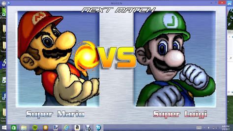 Mugen Super Mario Vs Super Luigi Youtube