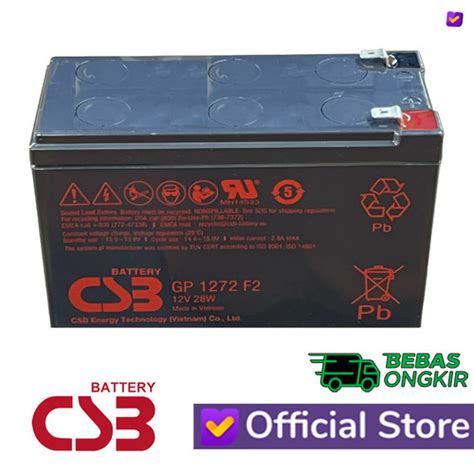 Jual Aki UPS CSB GP1272 GP 1272 Baterai UPS 12V 7 2AH Batere 7AH Aki