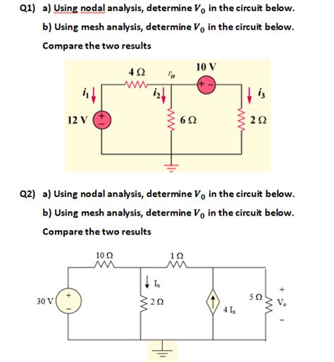 Using Nodal Analysis Determine Vo In The Circuit