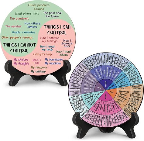 2 Pcs Things I Can Control Therapy Office Desk Decor