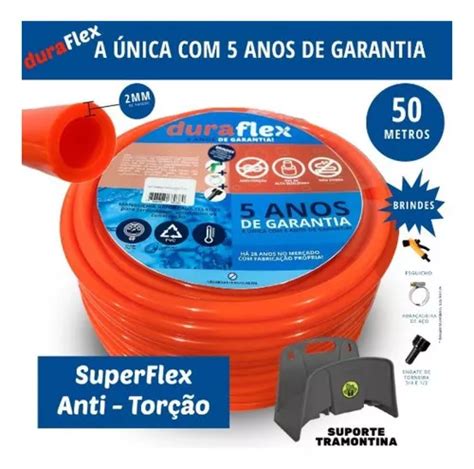 Manguera Antitorsión Naranja de 50 mts Soporte Tramontina MercadoLibre