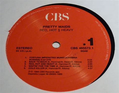 Pretty Maids Red Hot And Heavy CBS