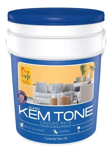 Pintura Caucho Mate Super Kem Tone Blanco Intenso Cuñete Vp MercadoLibre