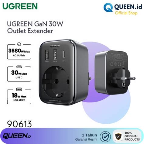 Jual Ugreen Gan W In Outlet Extender Adapter Stop Kontak Charger