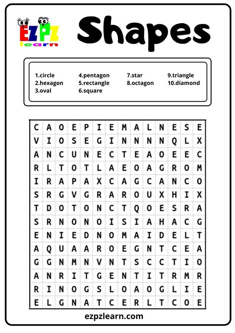 Make Your Own Printable Word Shapes Worksheet