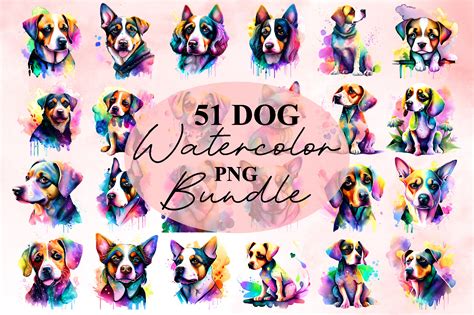 51 Dog Watercolor Png Bundle Graphic by BDB_Graphics · Creative Fabrica