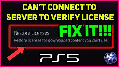 PS5 CAN T CONNECT TO SERVER TO VERIFY LICENSE EASY FIX Fast Solution