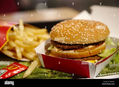 big mac meal from mcdonalds Stock Photo - Alamy