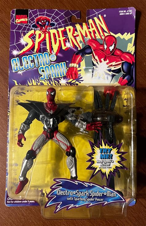 Toybiz Electro Spark Spider Man Action Figure 1997 Etsy