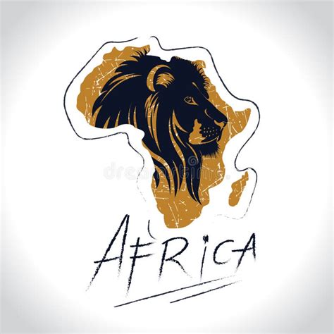 Africa and Safari Logo with the Lion 2 Stock Vector - Illustration of ...