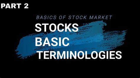 Learn Stock Market Basics For Beginners Terminologies Part 2 YouTube