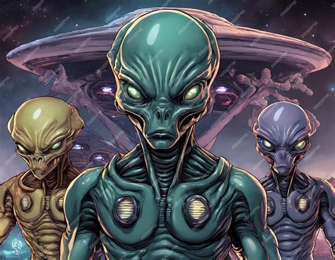 Alien Criatura Desconocida Ovni Civilización Extraterrestre Forma De Vida Humanoide Universo