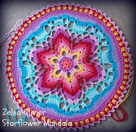 Ravelry Starflower Mandala Pattern By Zelna Olivier