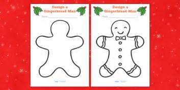 Gingerbread Man Colouring Sheets Teacher Made