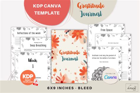 Canva Gratitude Journal Kdp Interior Graphic By Kream Digital