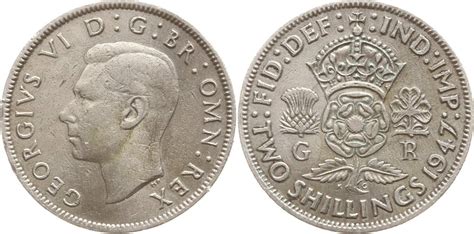 Großbritannien 2 Shilling 1947 George VI 1936 1952 Besser als sehr