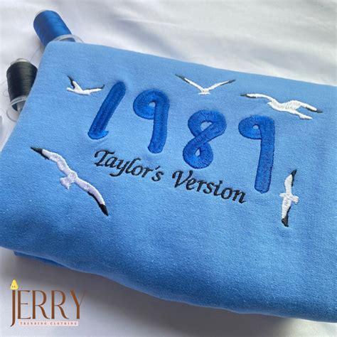 Carolina Blue 1989 Taylors Version Embroidered Shirt – Jerry Clothing