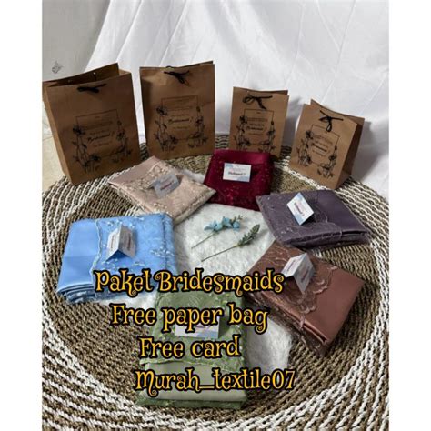 Jual Kain Free Paper Bag Paket Bridesmaids Paket Seragaman Paket