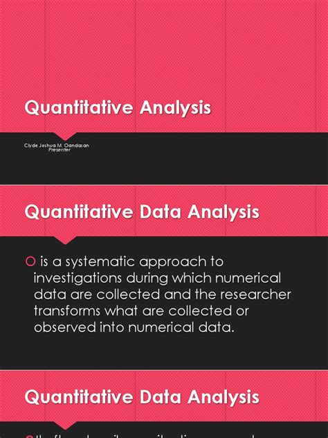 Quantitative Analysis Pdf Statistics Data Analysis