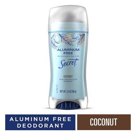 Secret Aluminum Free Deodorant For Women Coconut 2 4 Ounces Walmart