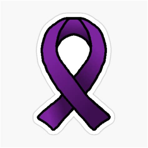 Purple Awareness Ribbon Sticker For Sale By Honeymac Art Redbubble