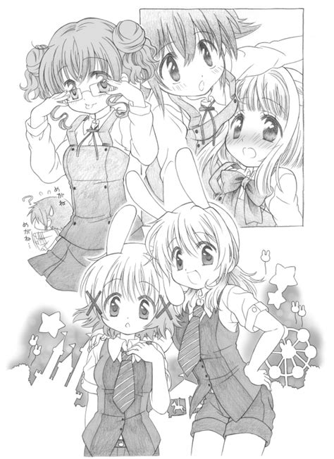 Yuno Miyako Hiro Sae And Nazuna Hidamari Sketch Drawn By Kyapu 10