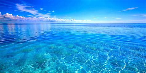 AI generated A Calm And Blue Sea Water background With Sky 40754389 ... 