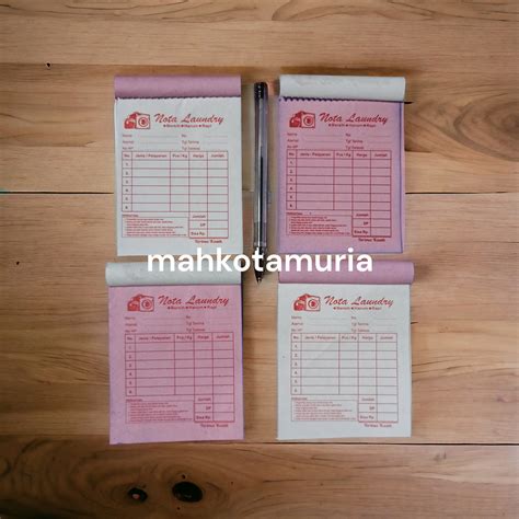 Jual Nota Laundry Rangkap Ukuran Mini Folio Ready Stock Shopee