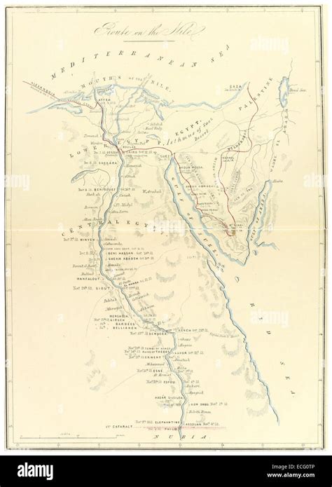 Old map of nile hi-res stock photography and images - Alamy