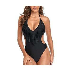 FEOYA Costume Da Bagno Intero Da Donna Con Scollo A V Profondo Bikini